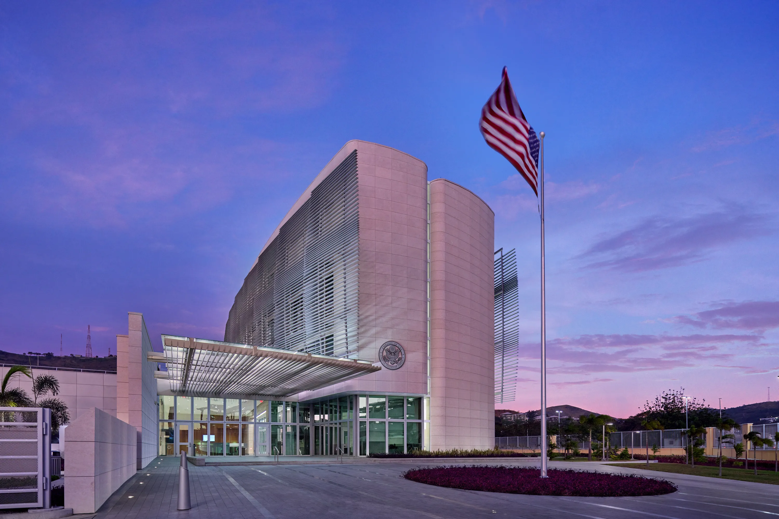 002 NOX West Facade Dusk MODIFIED CROP NEW SKY Lowered Flag 1